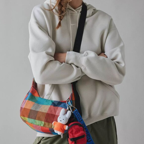 NWT Baggu Small Crescent Bag - Madras - Picture 4 of 6